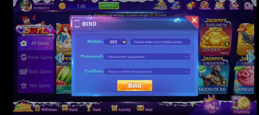 Free Registration in Dk 777 Game