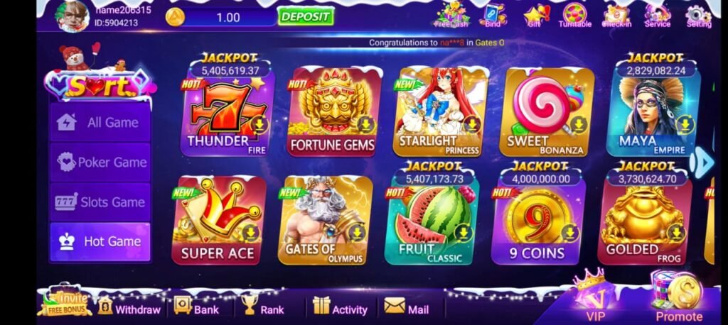 Wide Game Selection in DK 777 Game Apk