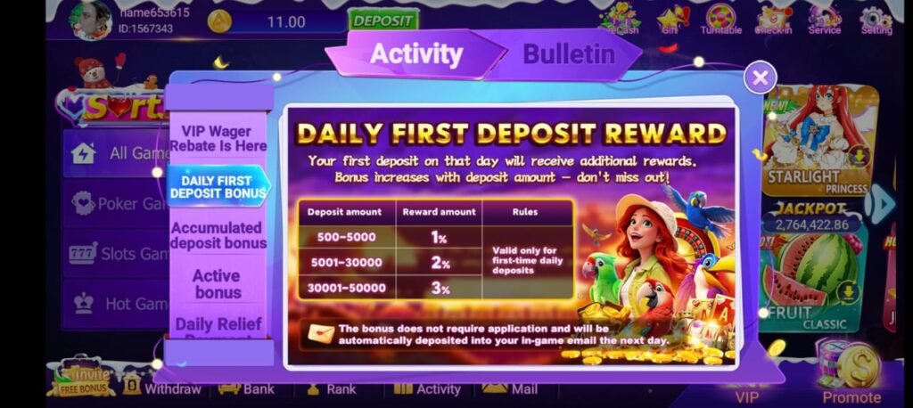 Recharge Commission in DK777 Games